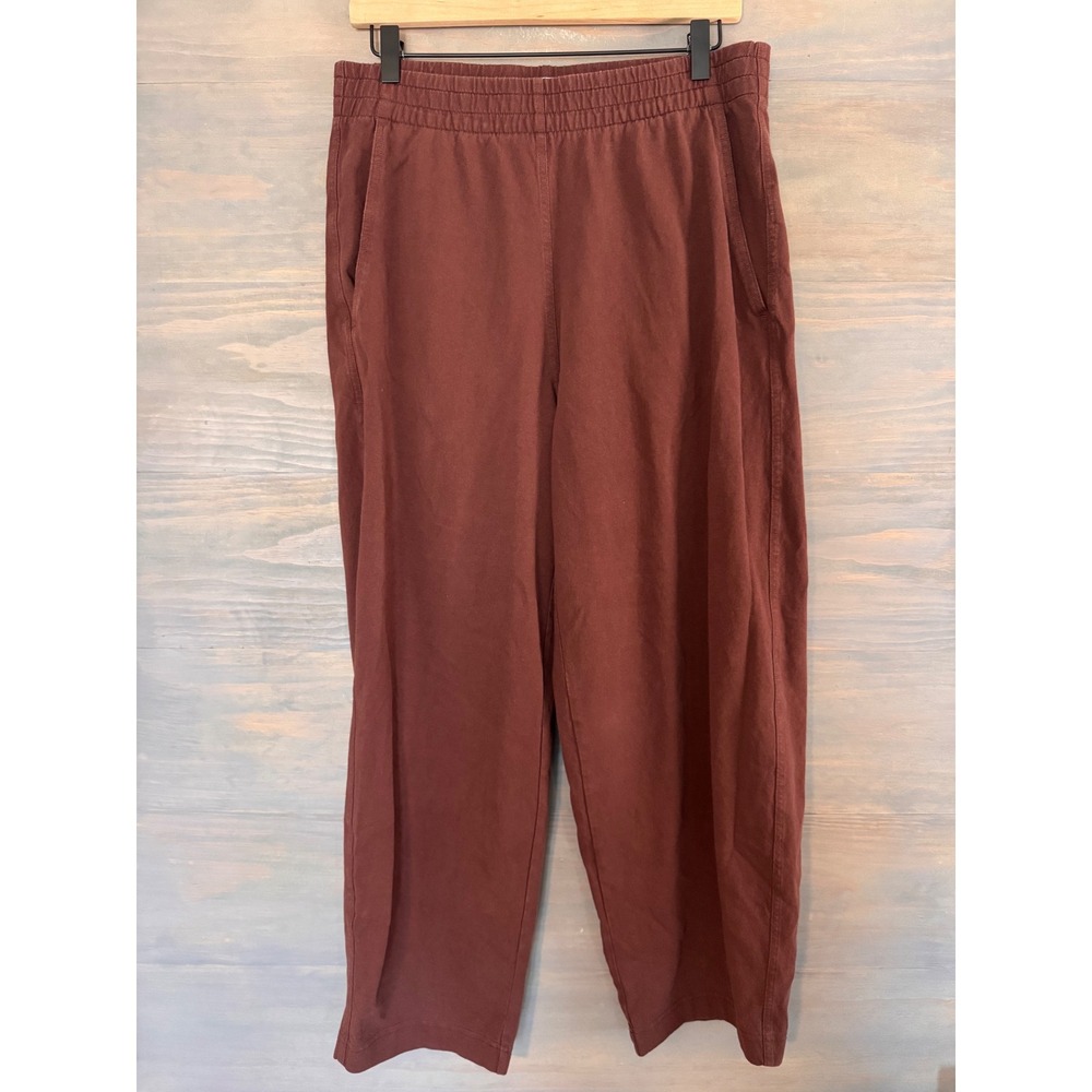 Everlane The Off-Duty Barrel Pant Brown Mahogany Organic Cotton Size M - Picture 4 of 7
